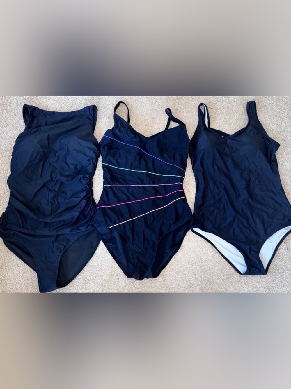 Lot of 3 Black Women’s Size Medium One Piece Swimsuits